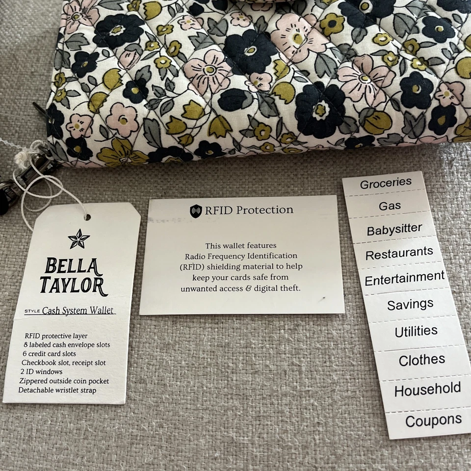Bella Taylor RFID sistema de caixa de pulso carteira envelope de dinheiro talão de cheques embreagem nova com etiquetas - Imagem 4 de 4