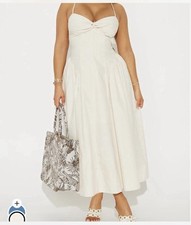 ivory midi dress from fashion nova