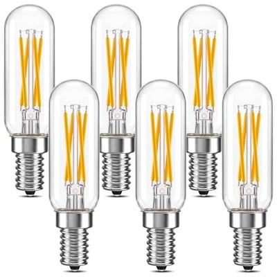 Dimmable 6W T25 LED Light Bulb, E12 Candelabra Base, 110V, Warm White 2700K, 