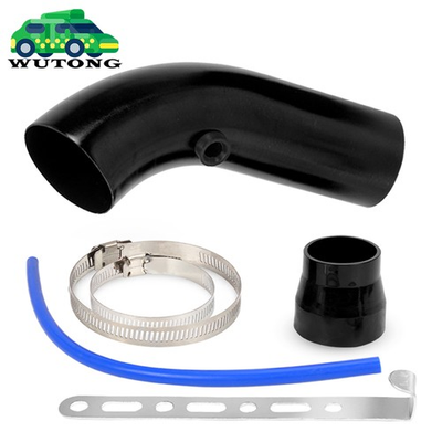 #ad Universal 76mm 3quot; Black Aluminum Car Cold Air Intake Induction Pipe Hose Tube $17.85