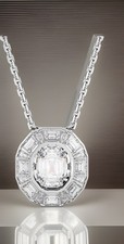 Ciondolo Swarovski Mesmera taglio ottagonale grande cristallo galleggiante rodiato