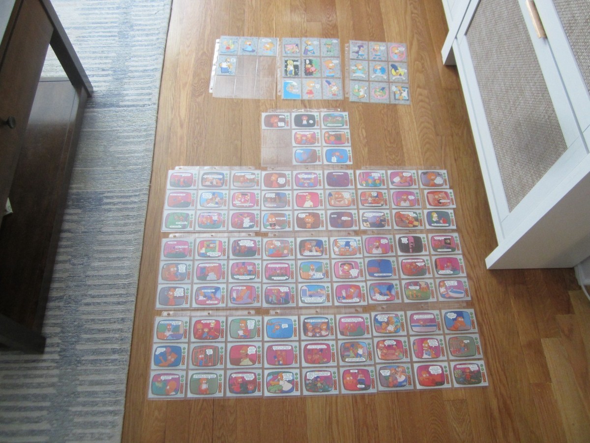 COMPLETE BASE SET 88 CARDS & 22 STICKERS - 1990 TOPPS THE SIMPSONS