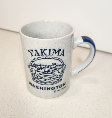 1987 Smiwes Yakima Washington Apple Tree Flowers Basket Ceramic Mug