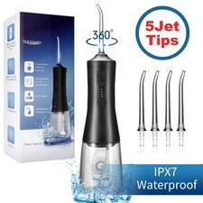 Water Flosser 5 Jet Tips Electric Oral Irrigator Teeth Cleaner Cordless