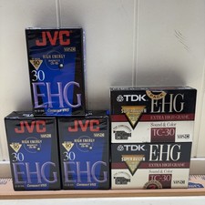 5 VHS C Compact 90 Minute Video Cassette Tape TC-30 EHG JVC TDK SEALED Camcorder