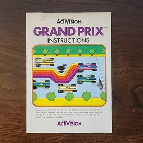 Grand Prix (Atari 2600, 1982) Complete In Box With Inserts Tested Working