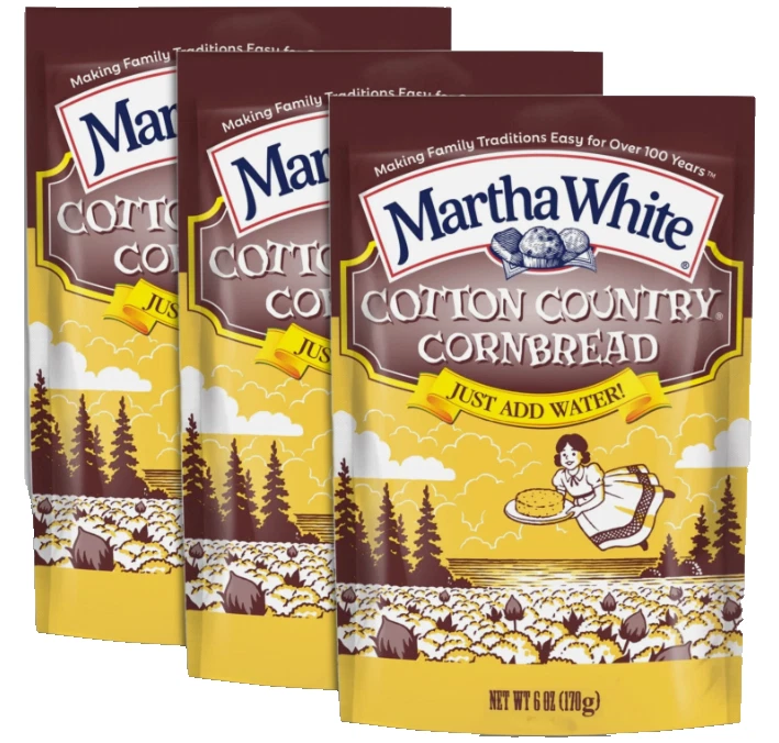 Martha White Cotton Country Cornbread Mix Pack of 3