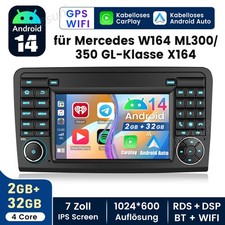 AutoRadio Android 15 2+32G Navi GPS SWC f&uuml;r Mercedes-Benz M-Klasse W164 ML 320