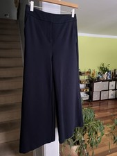 Boden Navy Black Wide Leg Cropped Culotte Ponte Pants Size 6R