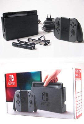 NINTENDO SWITCH KONSOLE (GRAU) JOY CON CONTROLLER - DOCKINGSTATION - OVP
