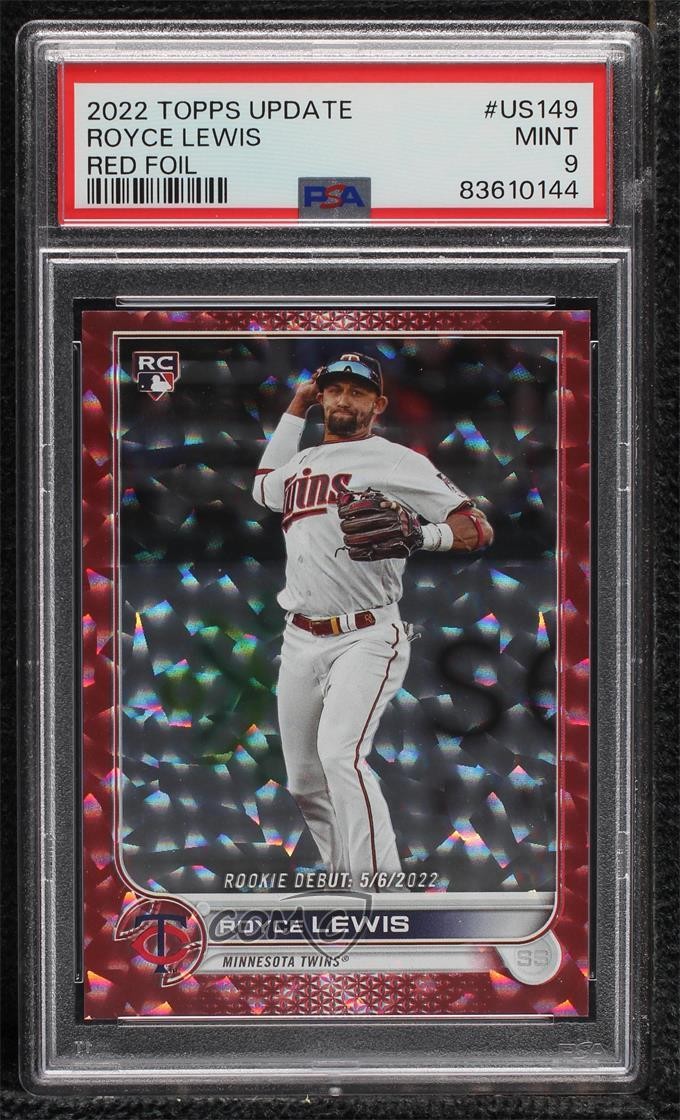 2022 Topps Update Debut Red Foil 33/199 Royce Lewis PSA 9 MINT Rookie RC 06bg