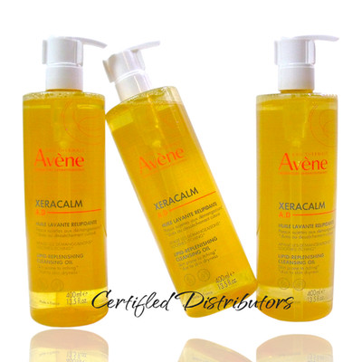 (3-Pack) Avene XeraCalm A.D Lipid Replenishing Cleansing Oil 13.5oz. New 12/2028