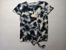 Vintage Morning Kisses Tie Dye Tie Front Shirt Blouse Sz Small ‐ Made In The USA