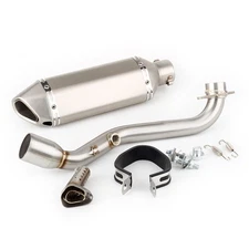 For Suzuki Burgman / Skywave 400 2006-2016 Exhaust Mid Pipe Silvery Muffler Tips