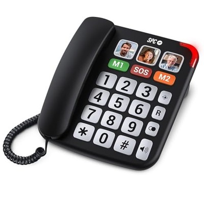SPC Comfort Numbers Pro Senioren Festnetztelefon Große Tasten Lautes Klingeln Fr