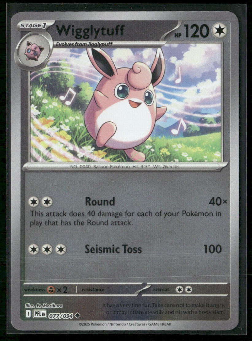 Wigglytuff - ME02: Phantasmal Flames 077/094 Reverse Holo NM