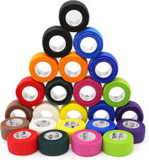 Self Adherent Cohesive Bandages Wrap - 24Packs, 1" X 5 Yards, Non-Woven Self Adh