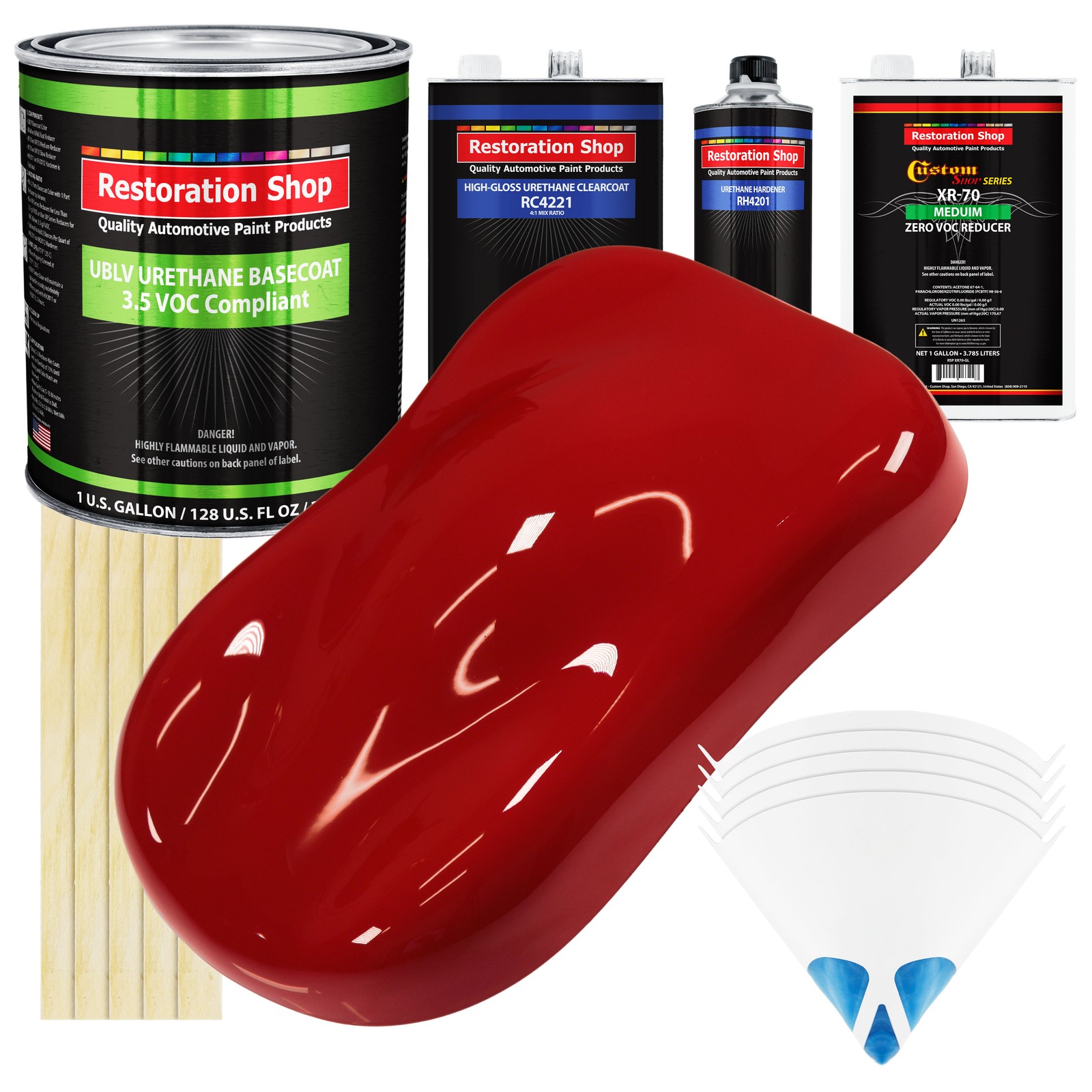 REGAL Red Gallon Low VOC Urethane Basecoat Clearcoat Auto Paint Kit