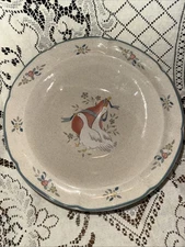 Marmalade Goose Pear Pattern Serving Bowl 9 3/8"Vtg International Stoneware