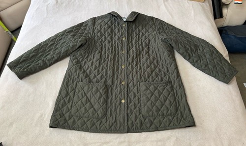 Pendleton Quilted Diamond Quilt Jacket Red Zip Front Women's Size 2XL Green