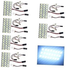 6-Pack Cool White 5730 24SMD Led Panel Dome Light Auto Car Reading 24SMD-White