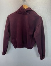 Lululemon Relaxed Cropped Hoodie In Cassis Women  s S Gym Lounge Casual