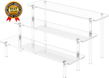 3 Tier Acrylic Display Risers, Large Perfume Organizer Stand 1 Pack
