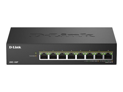 D-Link DMS-108P Switch unmanaged 8 x 10/100/1000/2.5G desktop DMS-108P/E