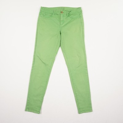 Esprit Damen Jeans Gr. 38 Grün Baumwolle Viskose Elasthan Skinny Tapered Mid Wai