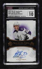 2007-08 SP Authentic Sign of the Times Dustin Brown CGC 10 Gem Mint Auto 0lv3