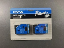 Brother 1/2" (12mm) Blue on White P-touch Tape for PT25, PT-25 Label Maker