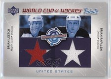 2004-05 Upper Deck World Cup of Hockey Tribute Brian Leetch Rafalski HOF t3w
