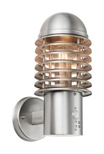 Outdoor Light Silver Louvre Wall Stainless Steel PIR & Photocell Endon 72381