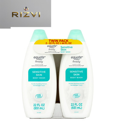 Equate Sensitive Skin Body Wash, 22 fl oz (2 Count),
