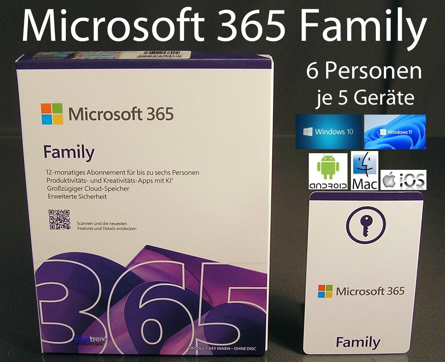 Microsoft 365 Family Vollversion Box 6 Personen 1 TB PC/Mac/iOS/Android OVP NEU - Image 3