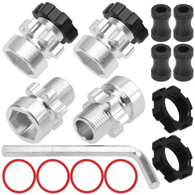 ShareGoo Metal 12mm to 17mm Wheel Hex Hub Adapter Compatible with Traxxas 1/1...