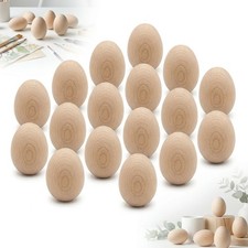 HOLZEI Decoupage EIER Holz-Ei 18 Stück roh zum Verzieren Öko
