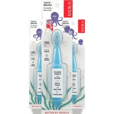 Radius Totz Extra Soft Toddler Toothbrush 18 Months 3 Pack