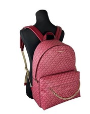 Michael Kors Slater Large Fashion Backpack Travel Shoulder Backpack Bag Cherry