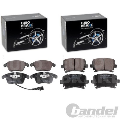 EuroBrake BREMSBELÄGE VORNE+HINTEN passend für AUDI Q3 VW SHARAN 7N TIGUAN SEAT
