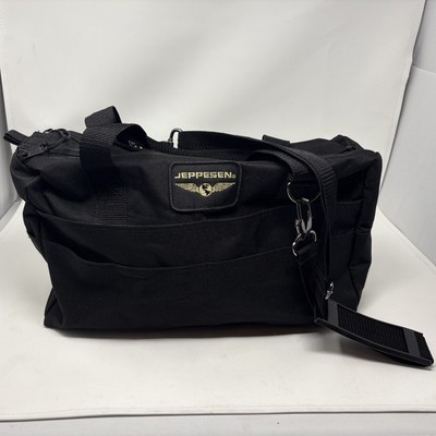 Jeppesen Flight Duffle Overnight Bag Pilot Aviation Black 16 1 
