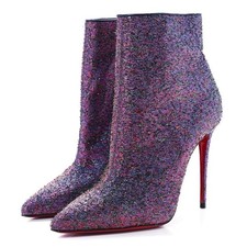 NEW Christian Louboutin SO KATE BOOTY Lurex Starlight Heels Bootie Size 38.5