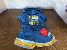 Build A Bear Workshop Beautiful blue Hoodie and Swim Shorts New With Tags