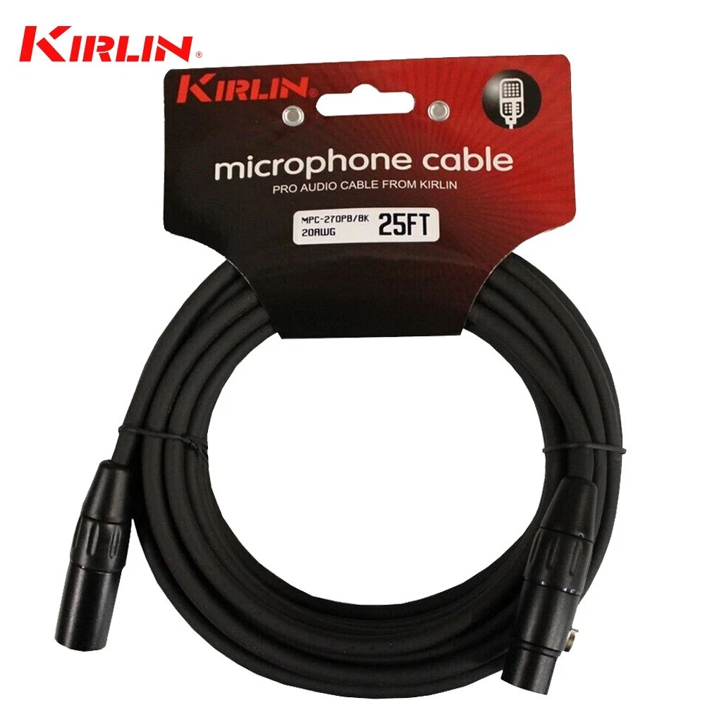 2 Cavi Microfonici Kirlin 10 Ft (3m) XLR M-F Rivestito In Tessuto Blu - Confezione Doppia - Foto 4