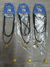  LOT OF 3 Shell-Magic Star Fish Necklace Changes color to YELLOW in the sun-NEW