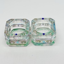 PartyLite Mardi Gras Tealight Candle Holder Pair #P7271