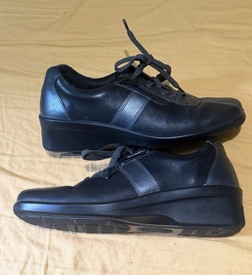 HOTTER STABILITY DUET DAMENSCHUHE SCHWARZ LEDER SEITLICHER REISSVERSCHLUSS UK 5 1/2