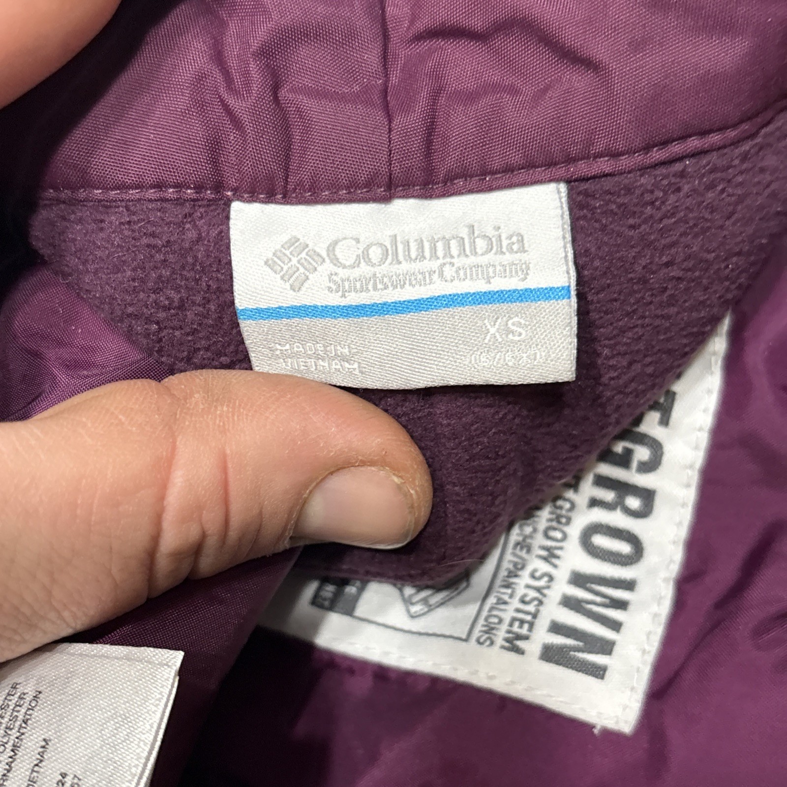 Columbia OUTGROWN Youth Snow Pants | Plum XS (6/6X) thumbnail 12