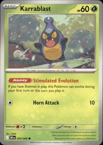 Pokemon Karrablast 9/86 Black Bolt Non-Holo
