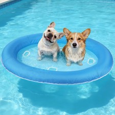 Anti-Tear Oxford Dog Pool Float - 54in Inflatable Dog Raft for Swimming Pool ...
